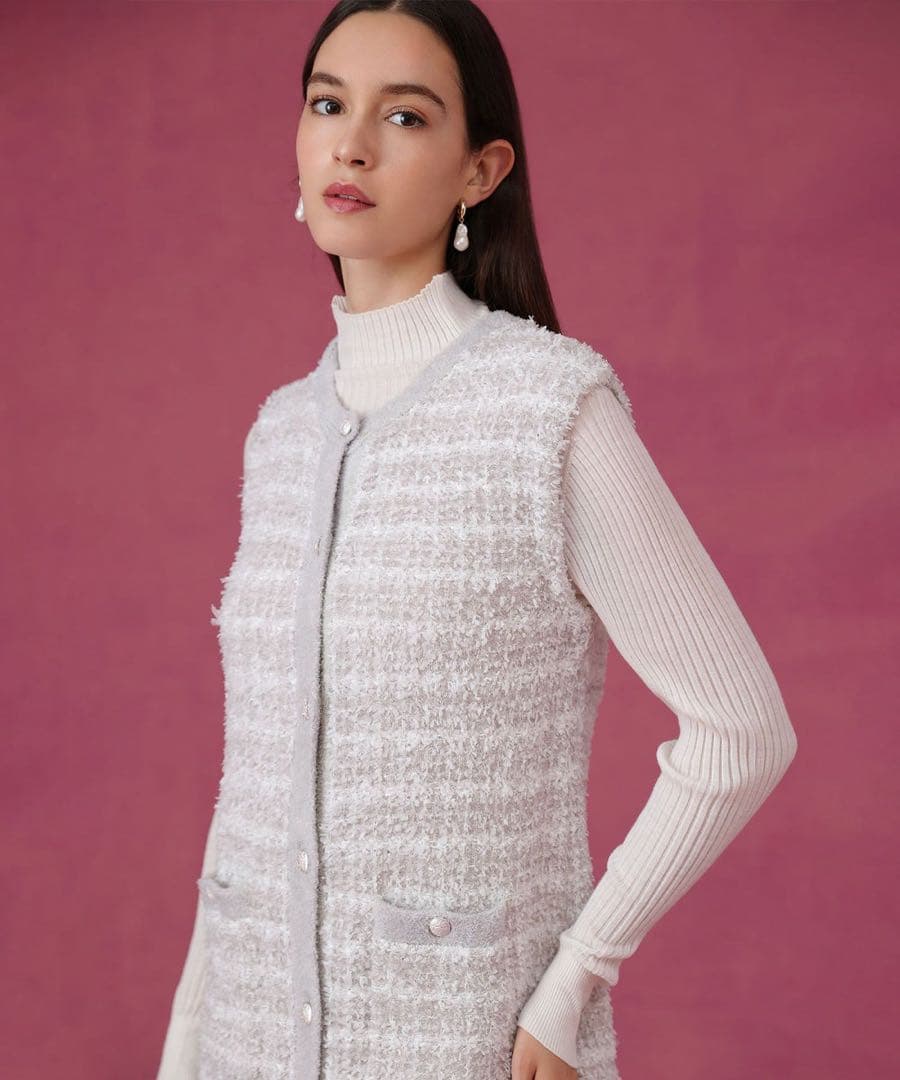 アナイ 36 モールツイード ワンピース