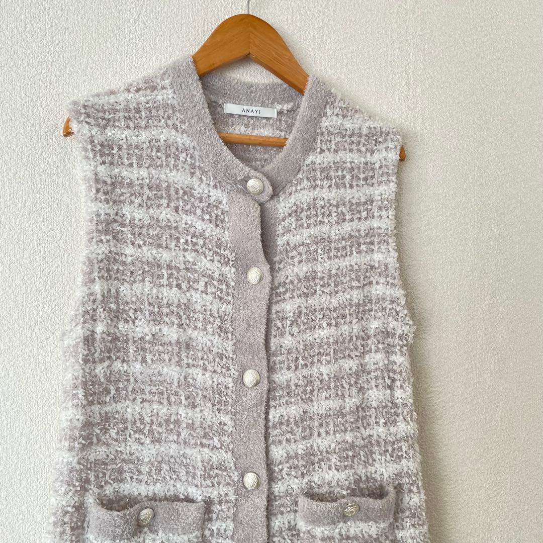 アナイ 36 モールツイード ワンピース