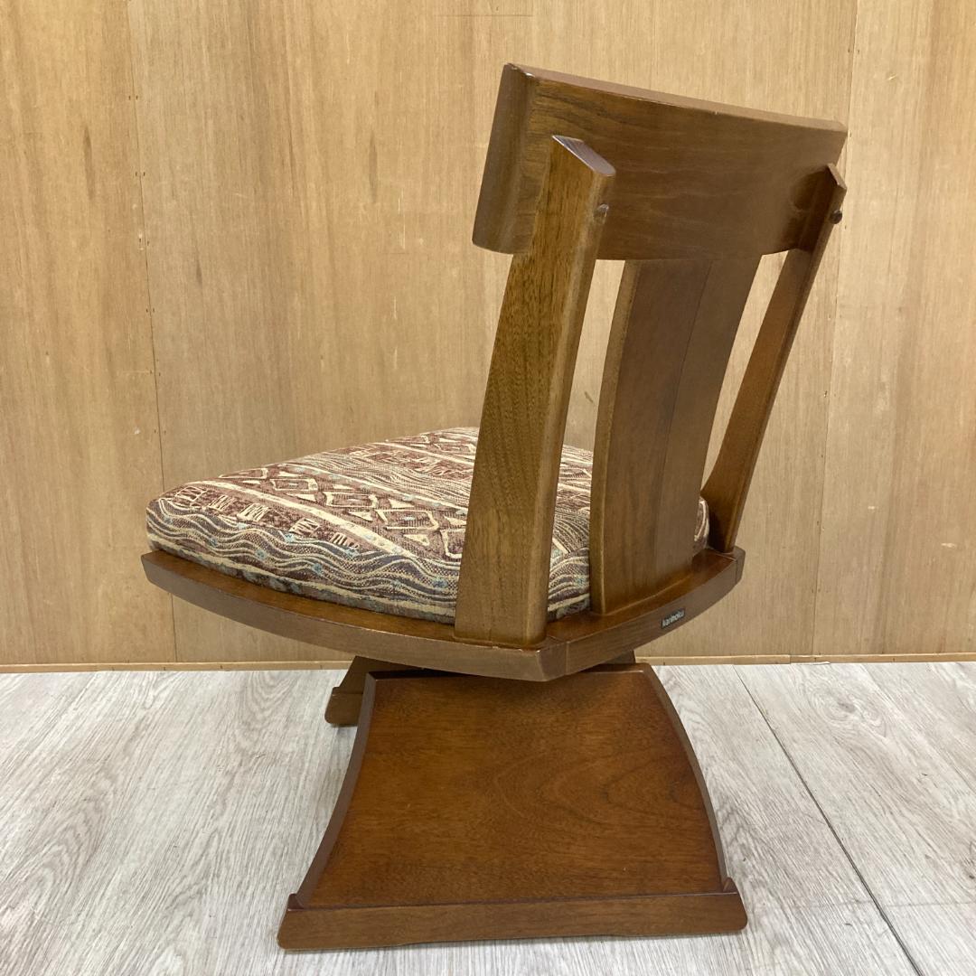 【カリモク】ロータイプ　ダイニングチェア　回転式　キャスター付き　A