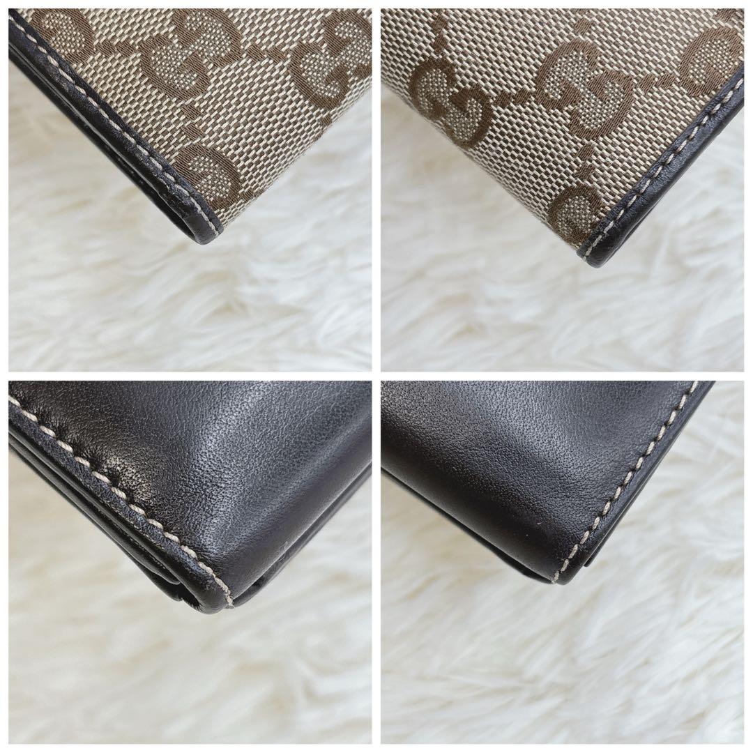美品✨GUCCI GGキャンバス ラブリーハート 長財布 濃茶