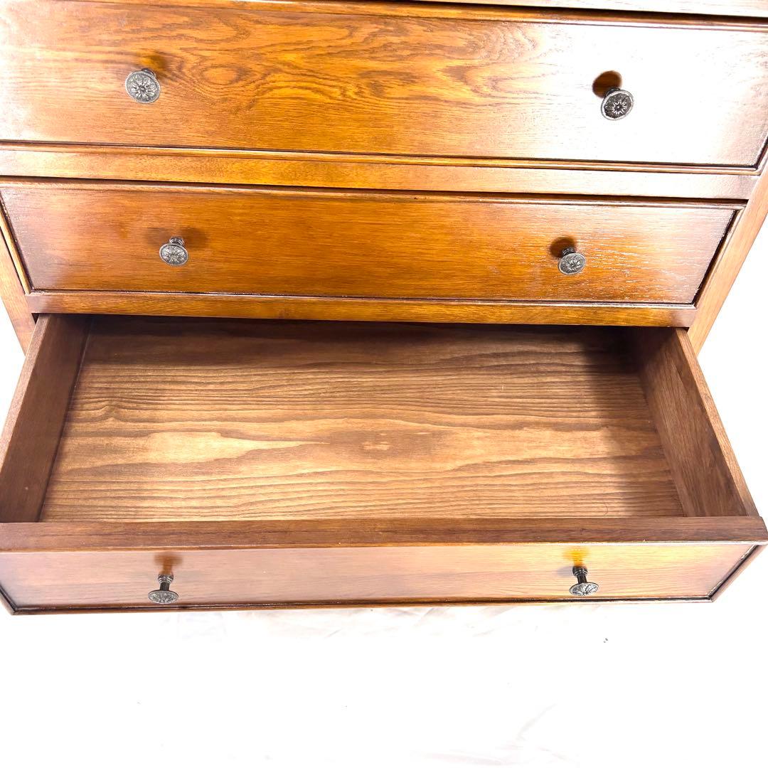 英国クラシック 木製 ライティングビューロ 4段引き出し サイドボード イギリス