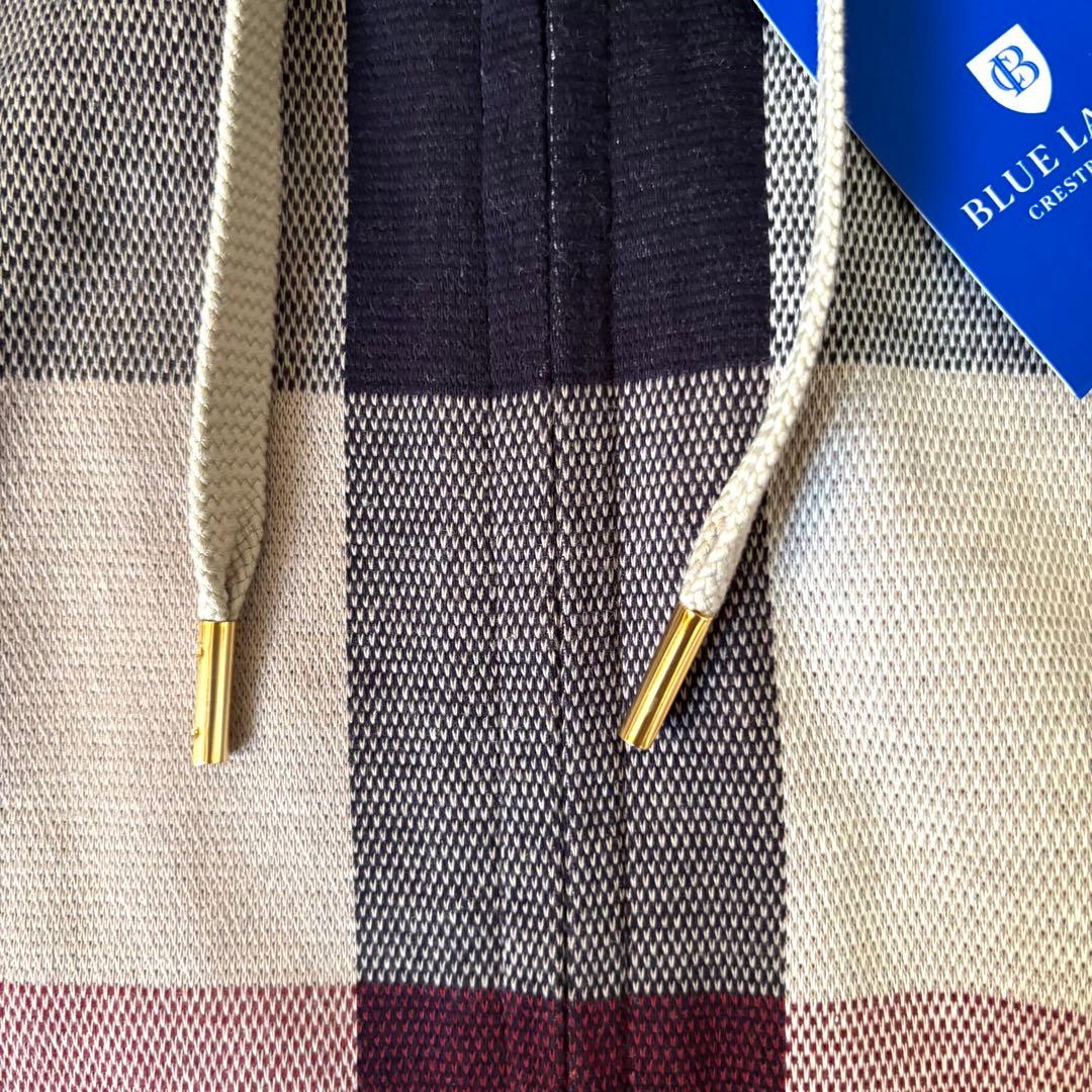 【タグ付き✨】ブルーレーベルクレストブリッジ　パーカー　チェック　フード　40