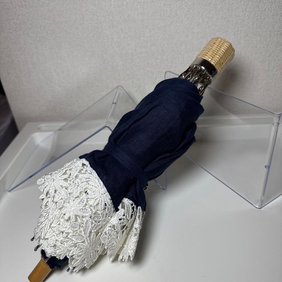 近澤レース　折りたたみ日傘　ネイビー✨