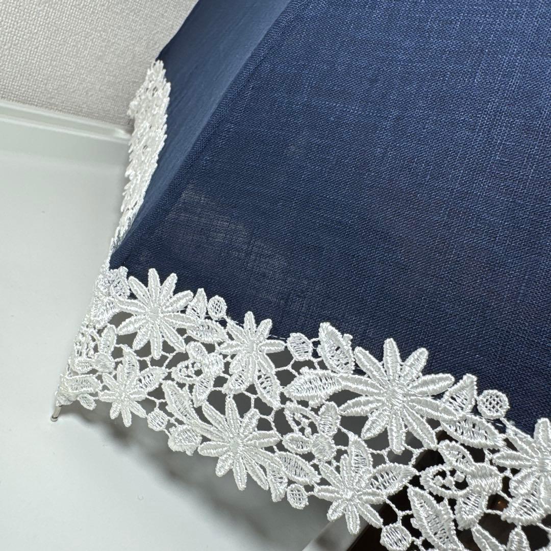 近澤レース　折りたたみ日傘　ネイビー✨