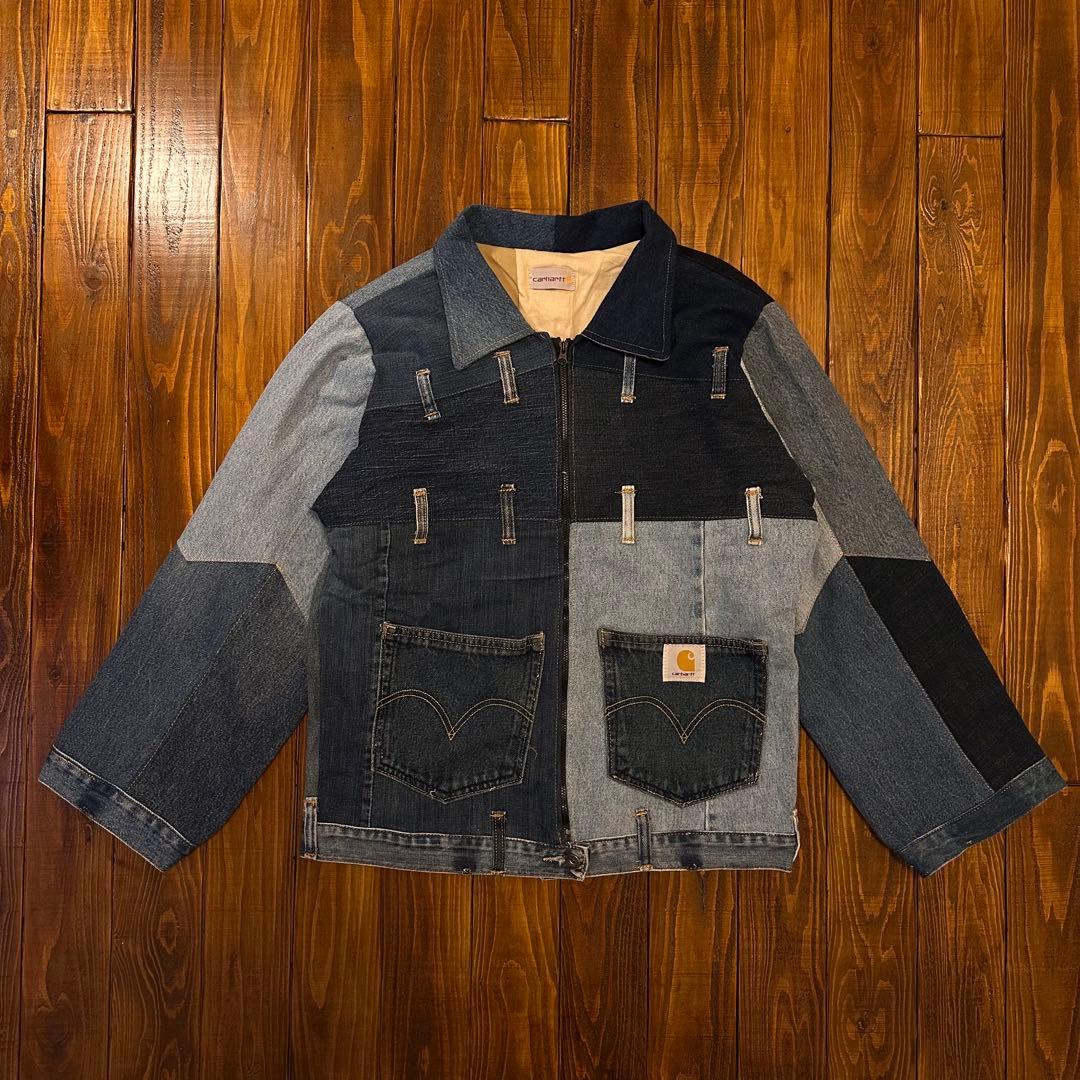美品！！【carhartt カーハート】リメイク　再構築　デニムジャケット