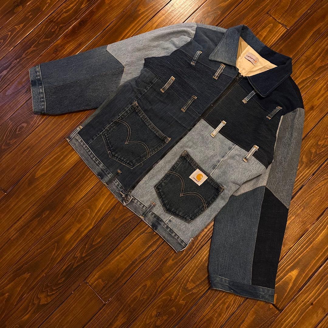 美品！！【carhartt カーハート】リメイク　再構築　デニムジャケット