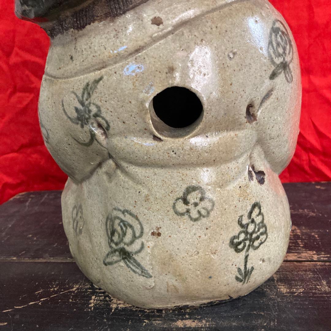 信楽焼　女狸　置物　オブジェ　時代物