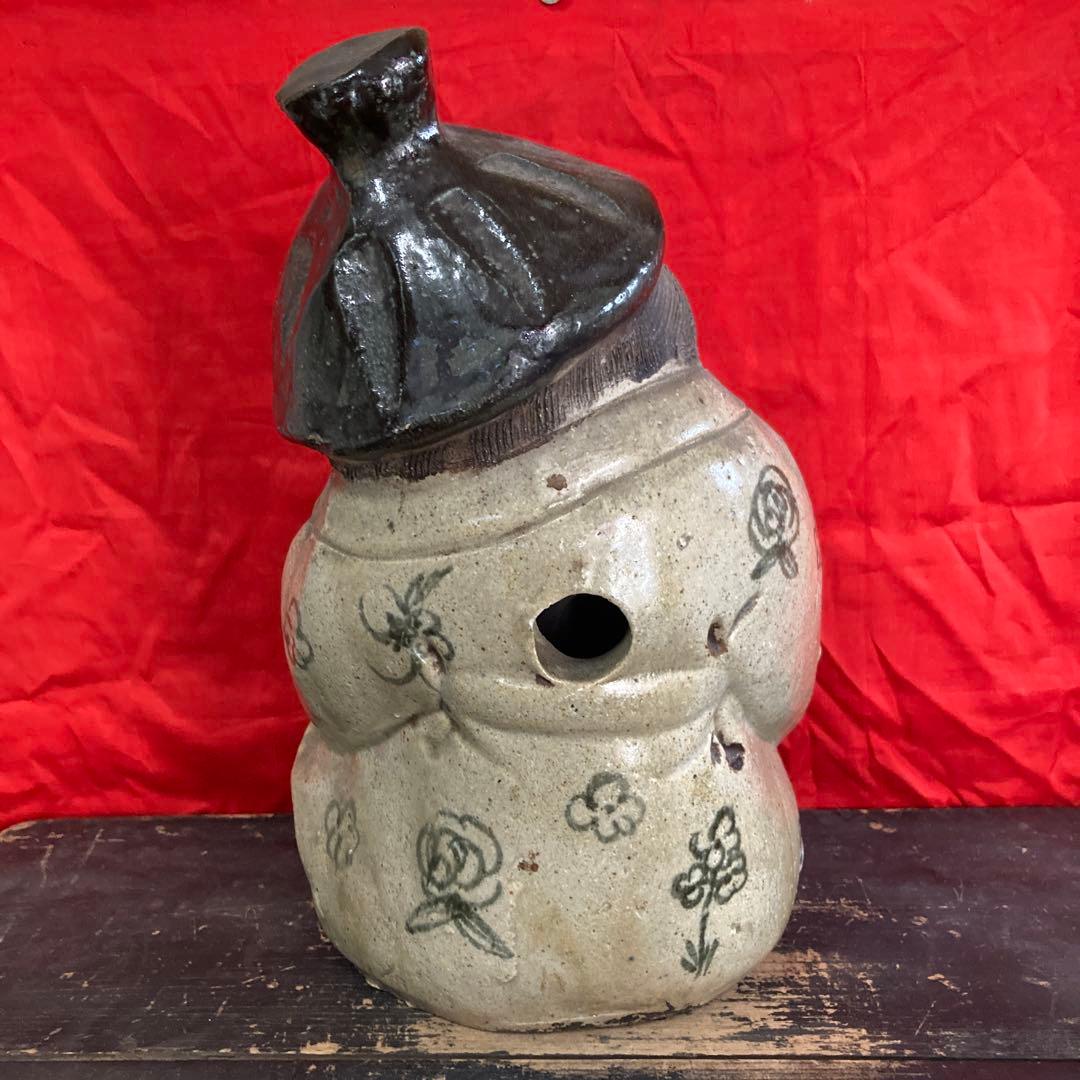 信楽焼　女狸　置物　オブジェ　時代物