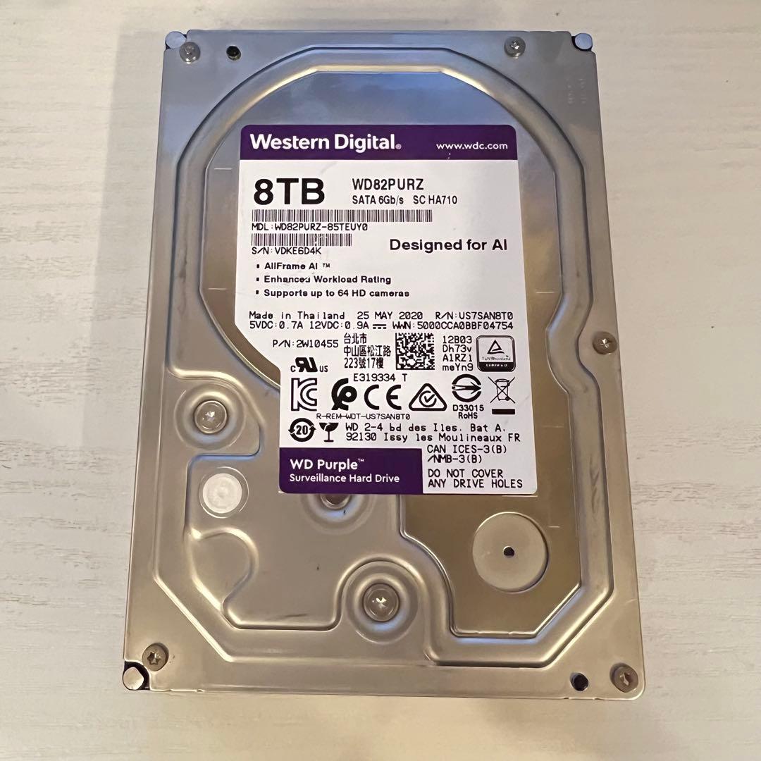 j*n様 Western Digital WD82PURZ 8TB HDD