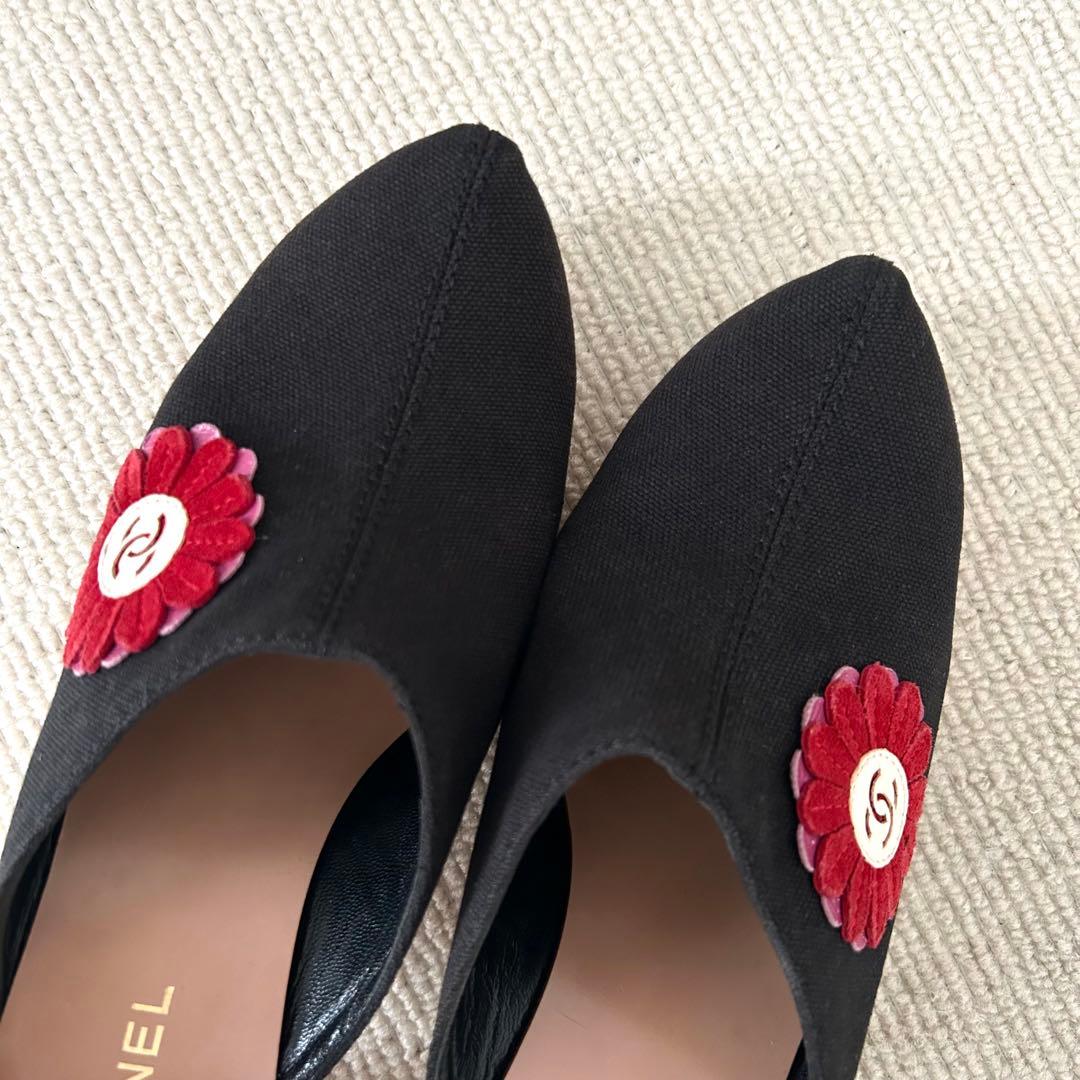 CHANEL シャネル サンダル ミュール ココマーク 靴 24.5cm