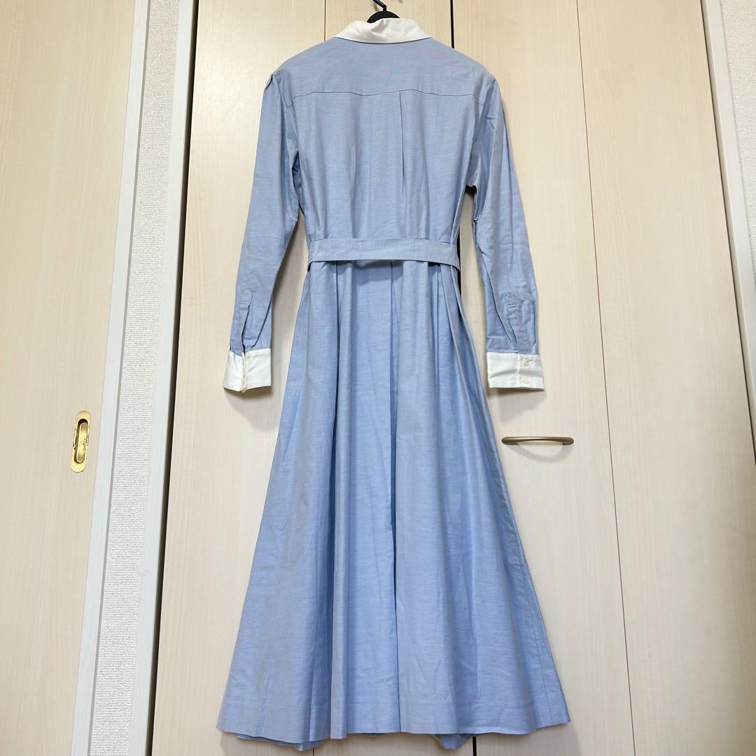 23SS タグ付き♡グレースコンチネンタル コットンシャンブレーワンピース 38