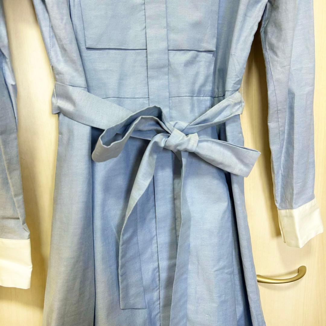 23SS タグ付き♡グレースコンチネンタル コットンシャンブレーワンピース 38