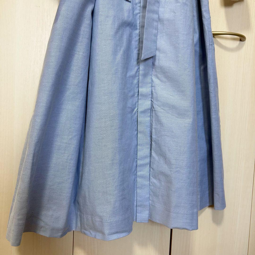 23SS タグ付き♡グレースコンチネンタル コットンシャンブレーワンピース 38