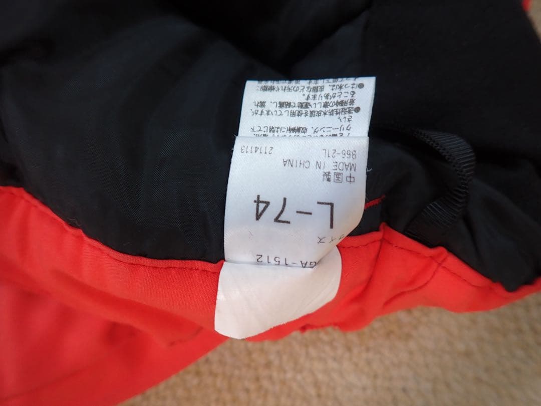 デサント フード付きスキーウェア グレー/レッド