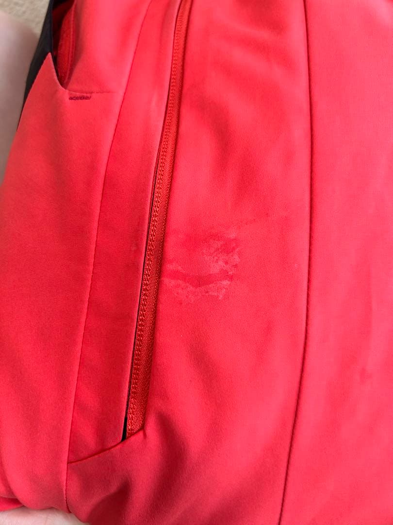 デサント フード付きスキーウェア グレー/レッド