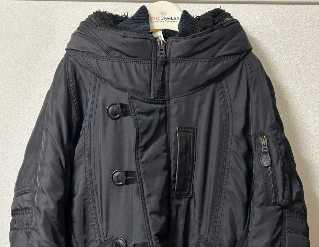 ゴア goa ブラック フード付き　コート　ジャケット