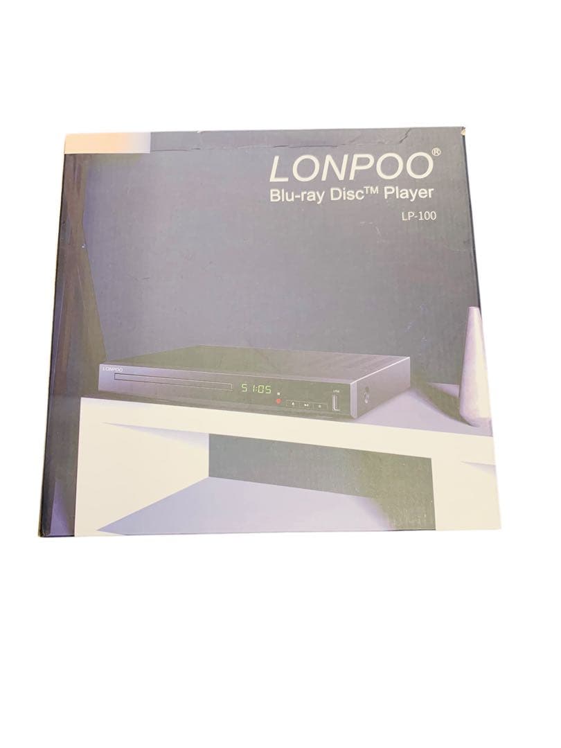【開封済・未使用】LONPOO DVD ブルーレイ プレイヤー HD1080p