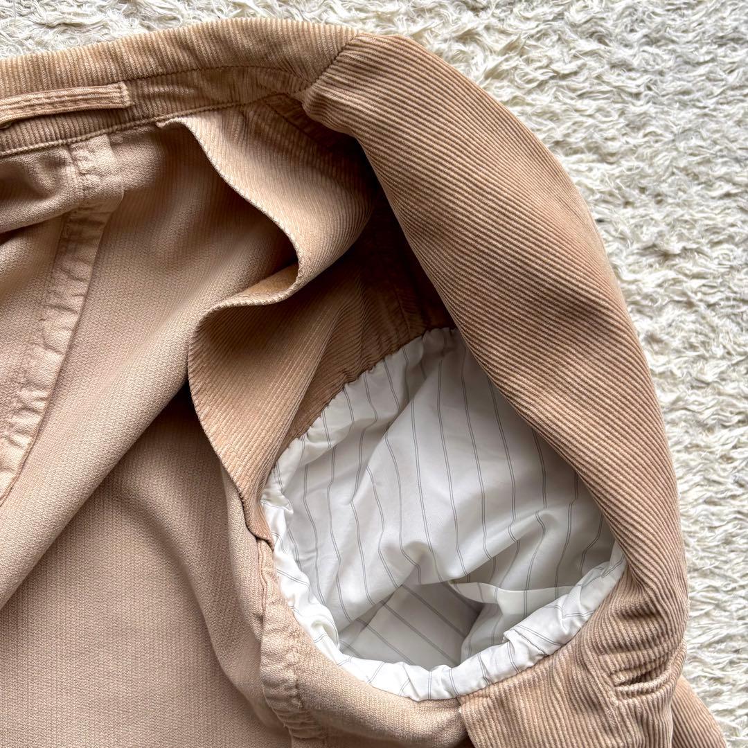 ラルディーニ テーラードジャケット 段返り3B コーデュロイ ベージュ 46