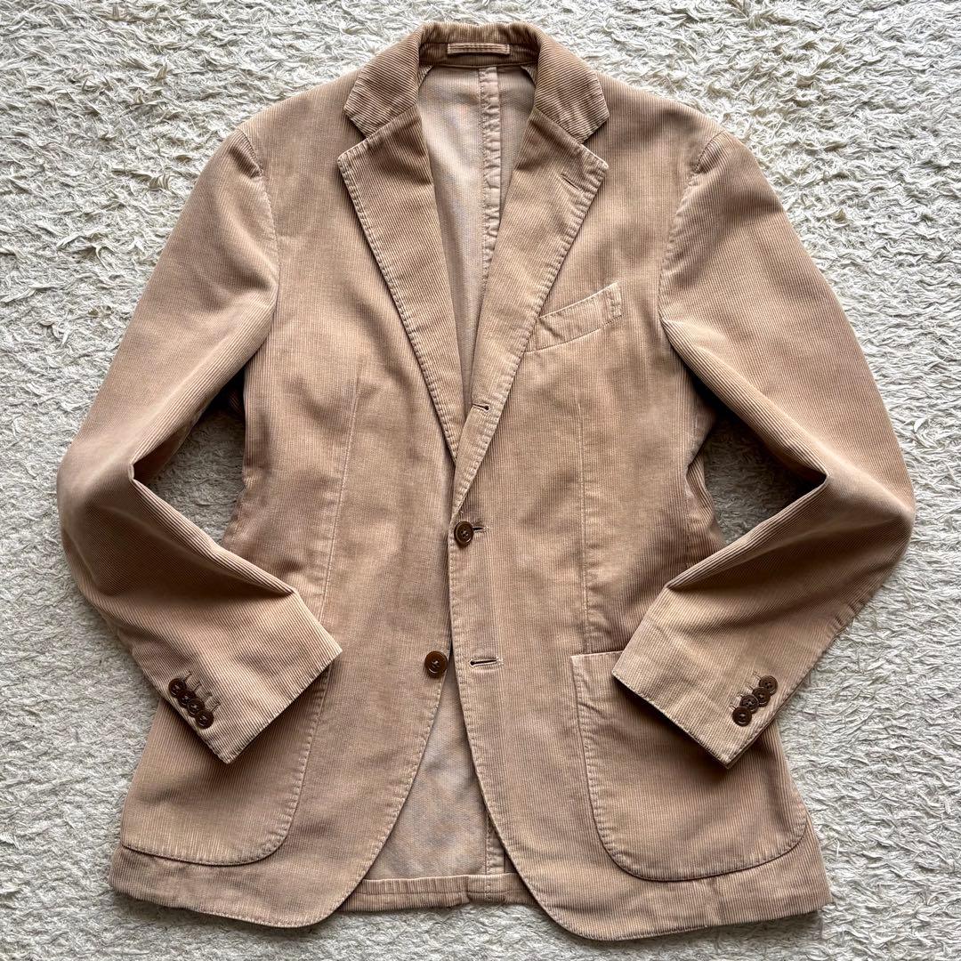 ラルディーニ テーラードジャケット 段返り3B コーデュロイ ベージュ 46