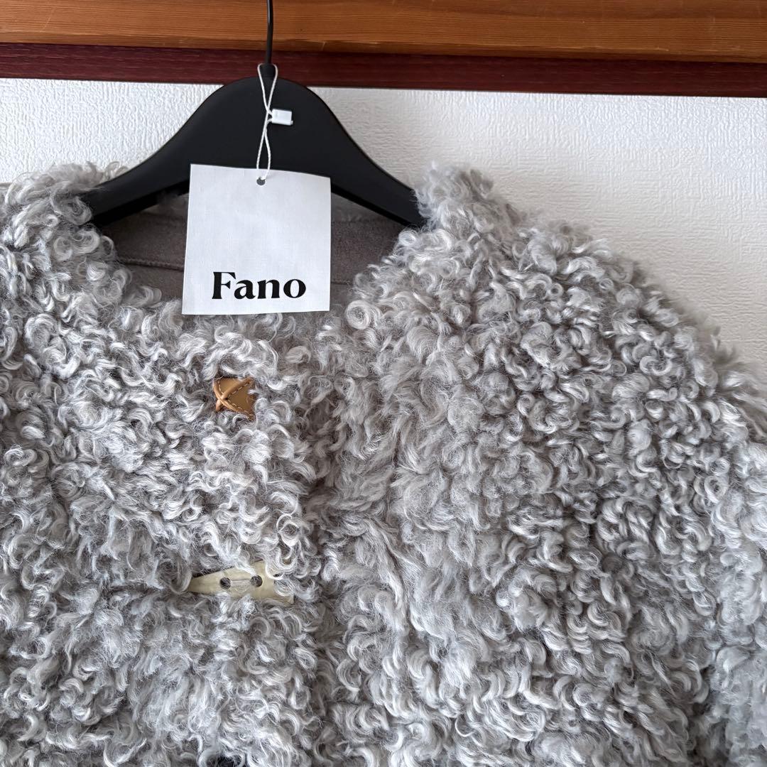 未使用品ノーカラー ボアショートコートFD24W367 Fano Studios