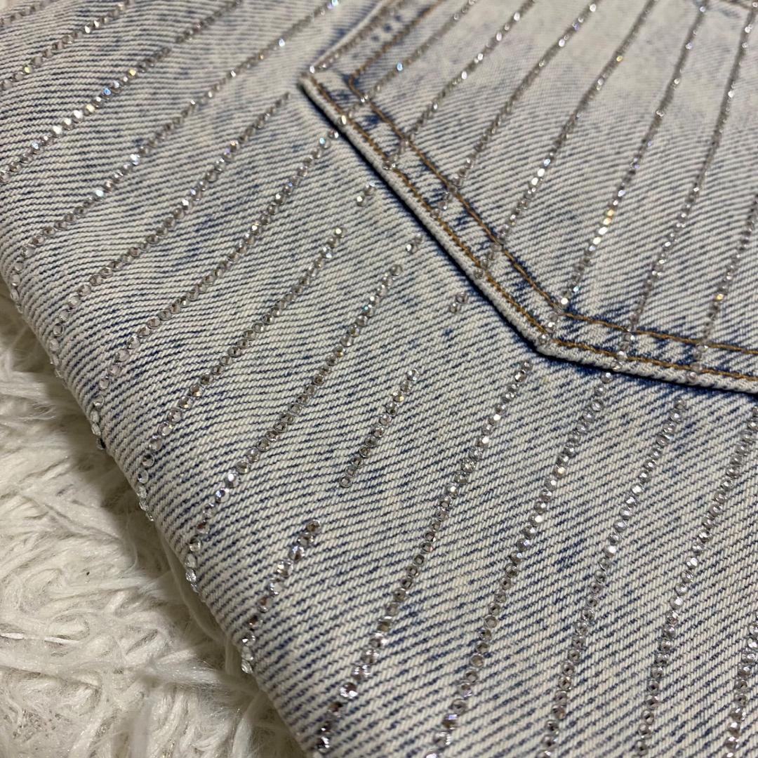 良品✨アレキサンダーワン ラインストーンデニムスカート サイズ26