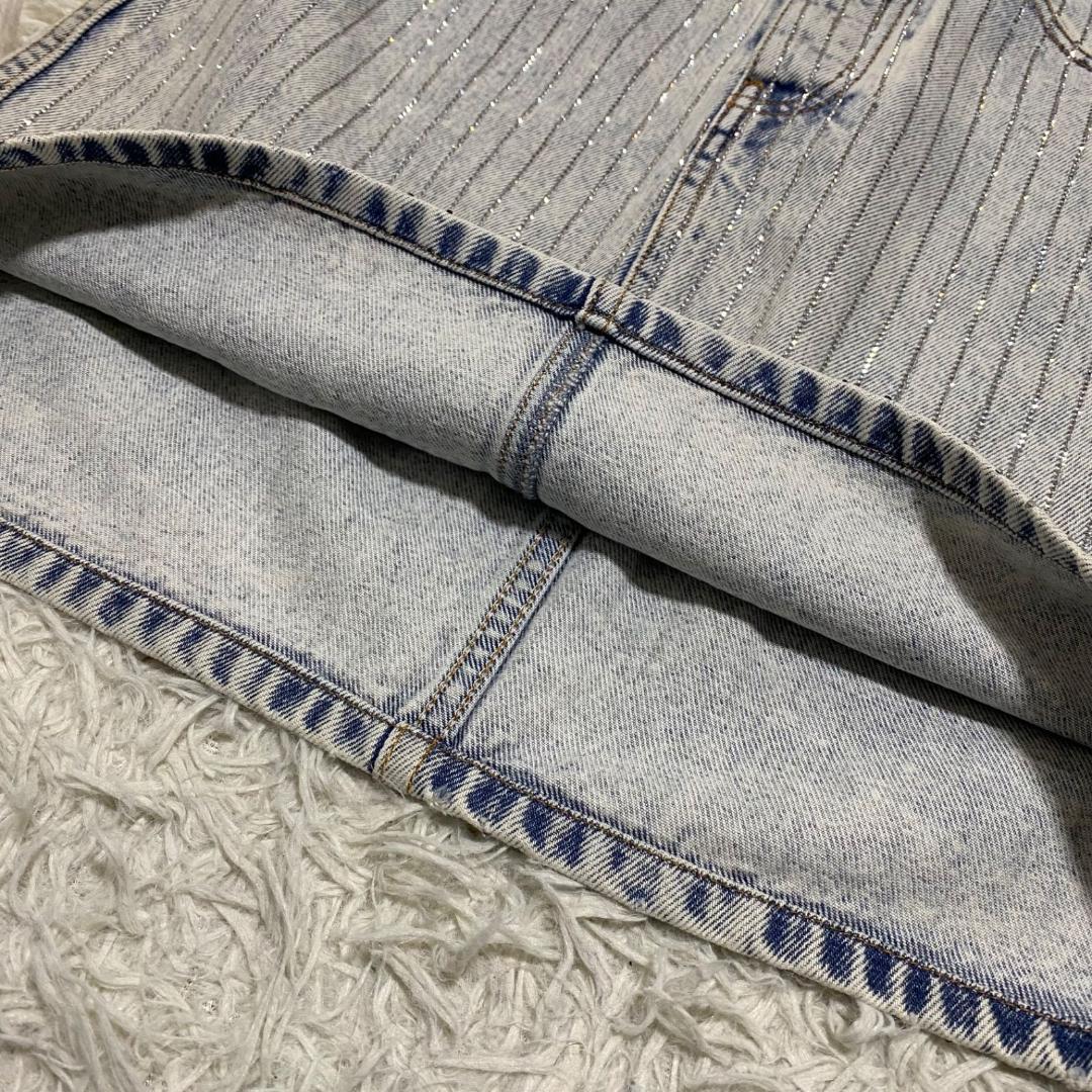 良品✨アレキサンダーワン ラインストーンデニムスカート サイズ26