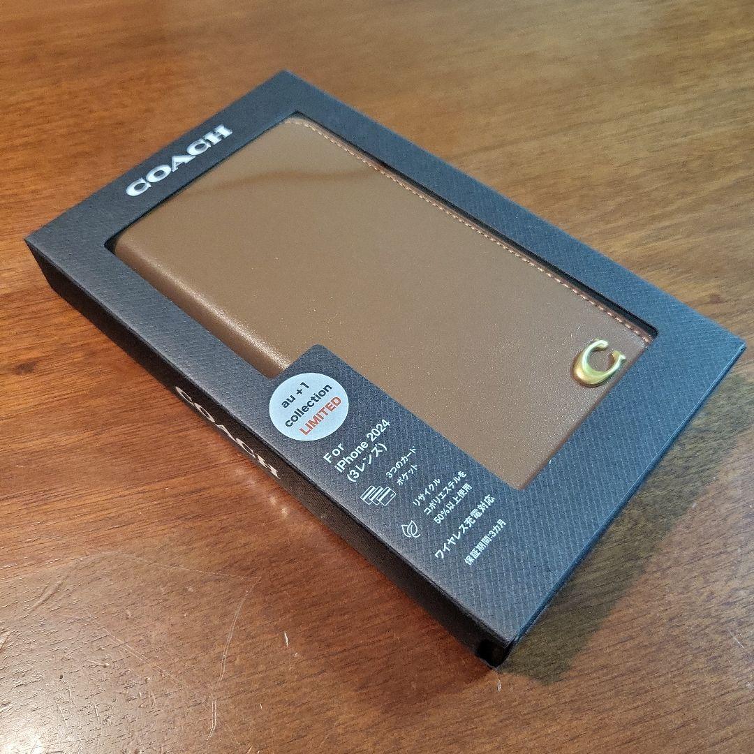 iPhone16Pro コーチ（R）ブックタイプケース／ヘーゼルナッツ