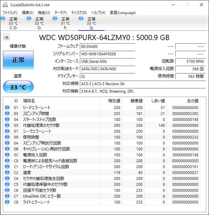 Western Digital ウエスタンデジタル HDD 6TB 5TBセット