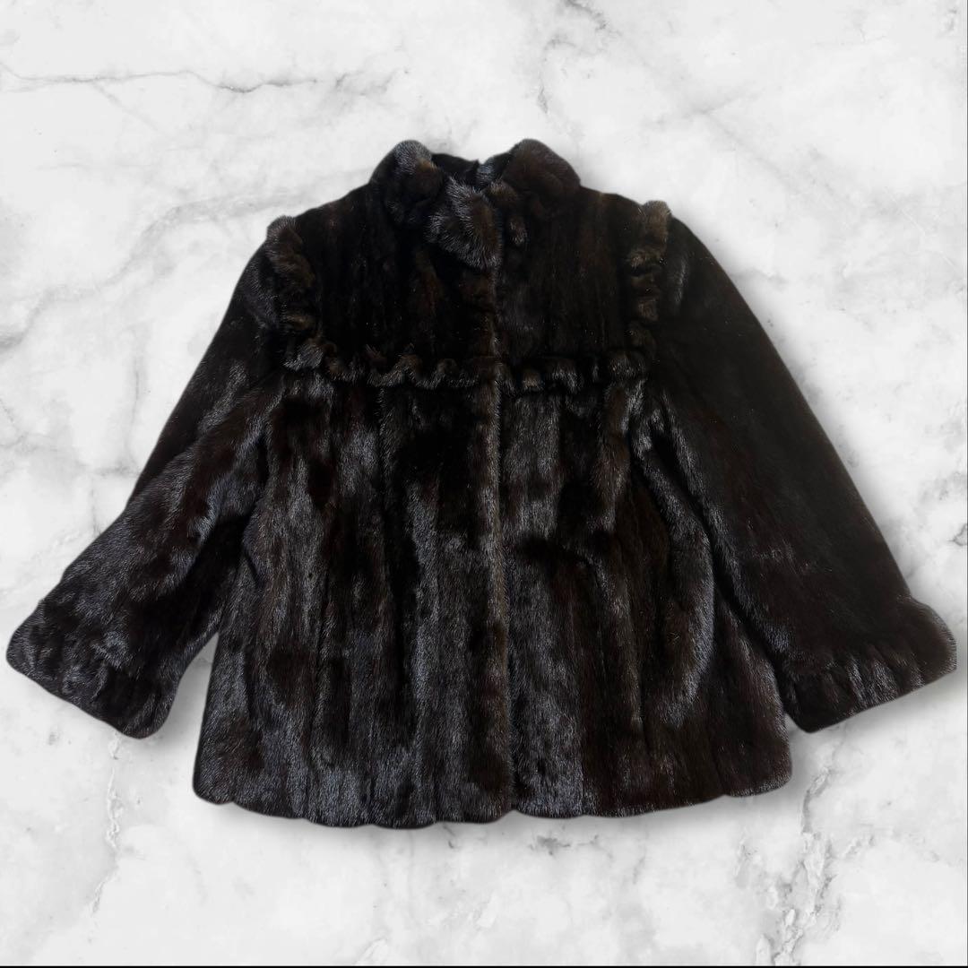 希少デザイン✨ BLACKGLAMA グラマミンク ショートコート サイズM