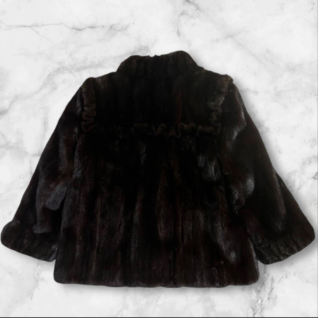 希少デザイン✨ BLACKGLAMA グラマミンク ショートコート サイズM