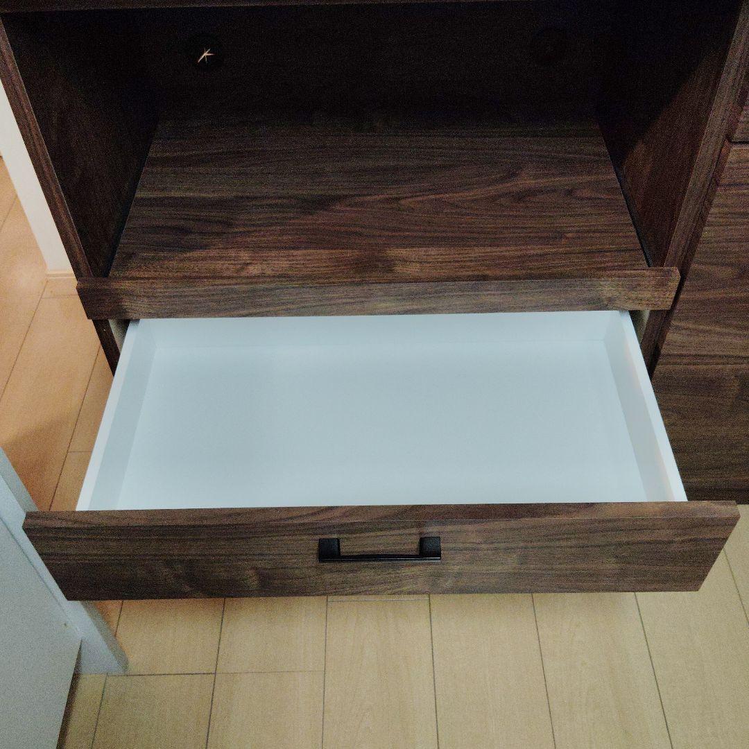 最終値下げ！ナフコ トゥーワンスタイル　ブラウン木製食器棚 ガラス扉付き