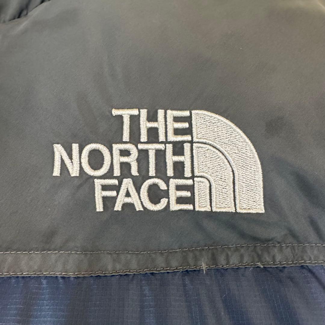 ノースフェイス ダウンベスト 海外限定 カラー ネイビー グレー メンズ XL