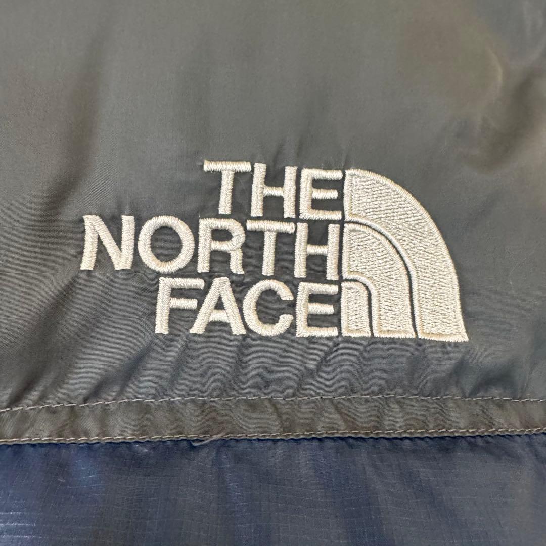 ノースフェイス ダウンベスト 海外限定 カラー ネイビー グレー メンズ XL