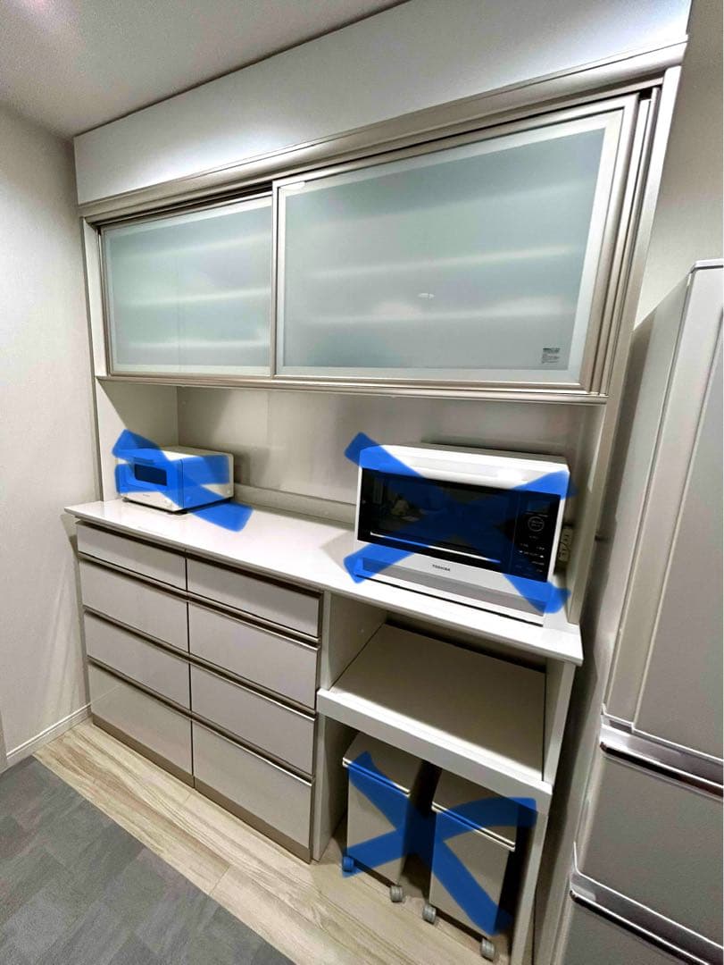 綾乃製作所の食器棚　幅170cm