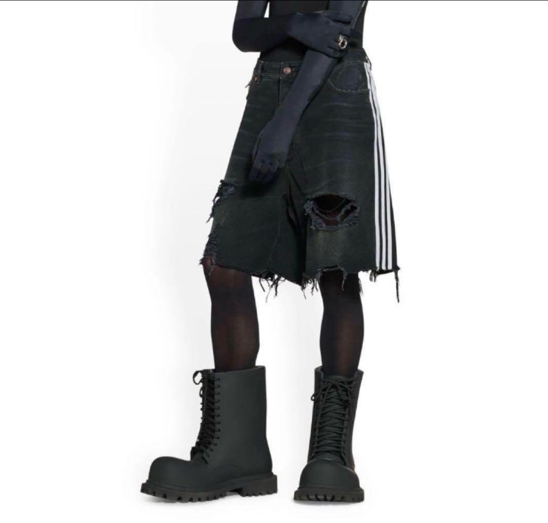 ニックネーム・落札禁止balenciaga × adidasデニムショー