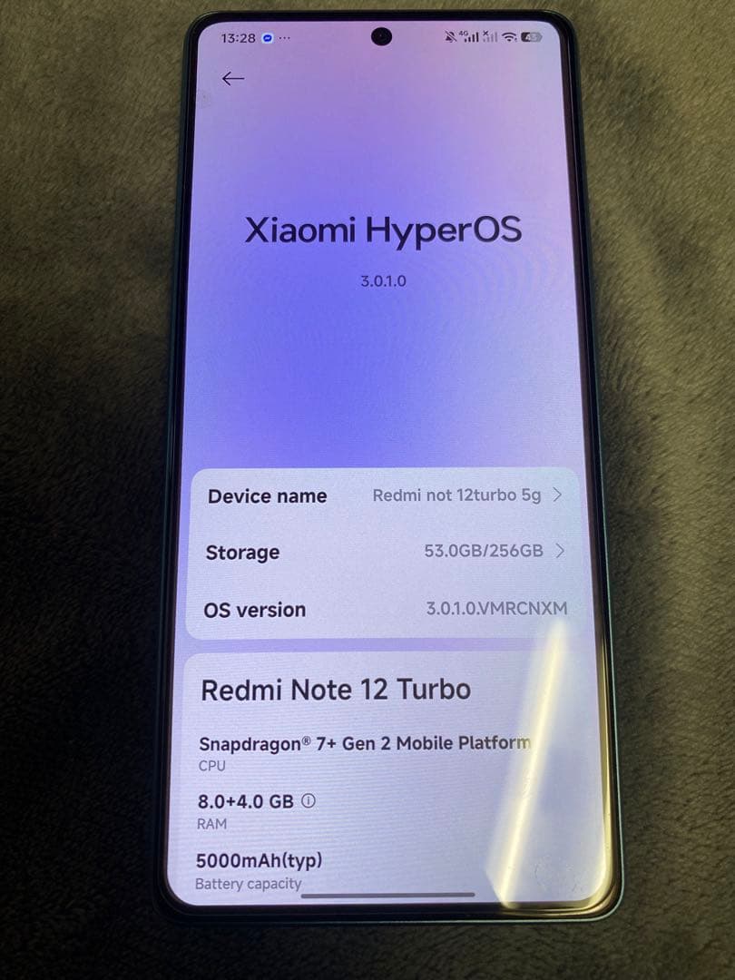 スマートフォン本体 Redmi Note 12 Turbo 5G 256Gb