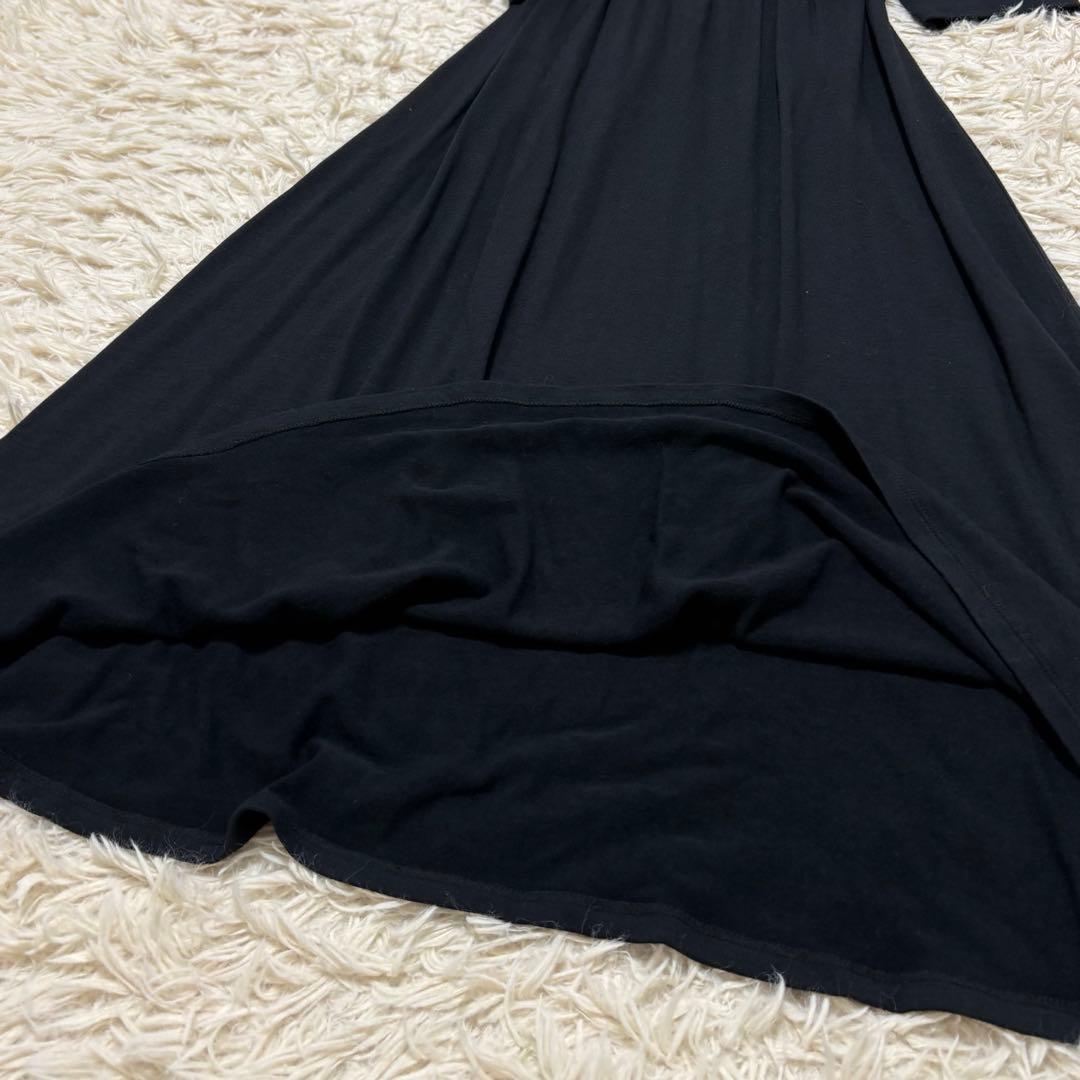 マックスマーラ　最高級白タグ　カシュクール　ショールデザインワンピース　黒　38