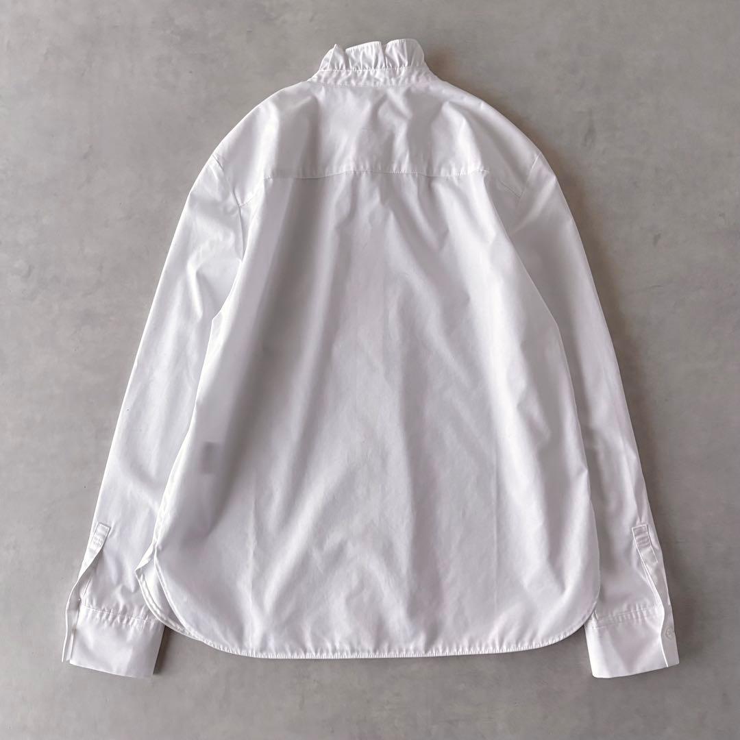 極美品　定価29,700円　セオリーリュクス　長袖　フリルブラウス　バンドカラー