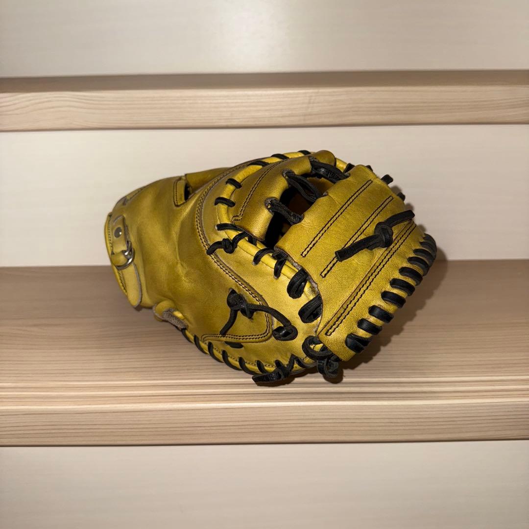 【ZETT / ゼット】硬式キャッチャーミット　イエロー
