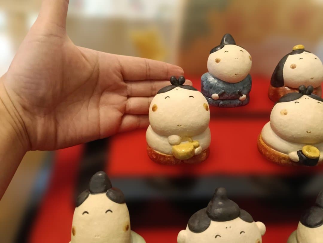 羽田桂子さん作品：ひな人形セット（陶器）