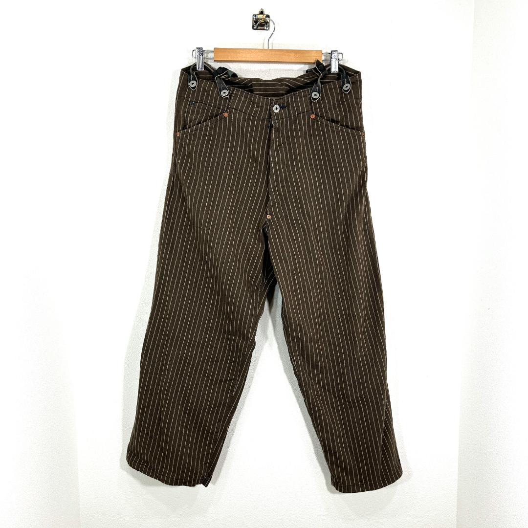 【最初期 三角タグ Evis】Evisu Stripe Suspenders