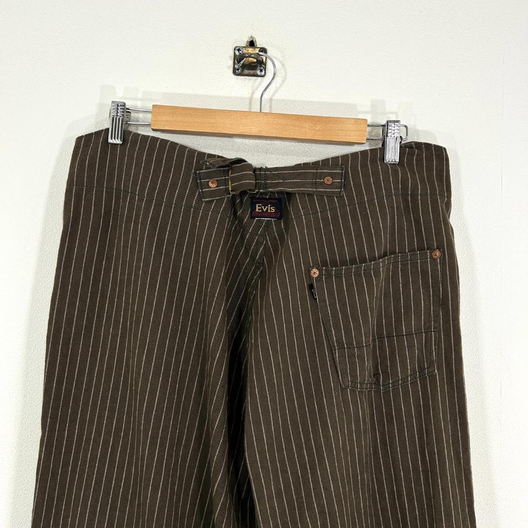 【最初期 三角タグ Evis】Evisu Stripe Suspenders