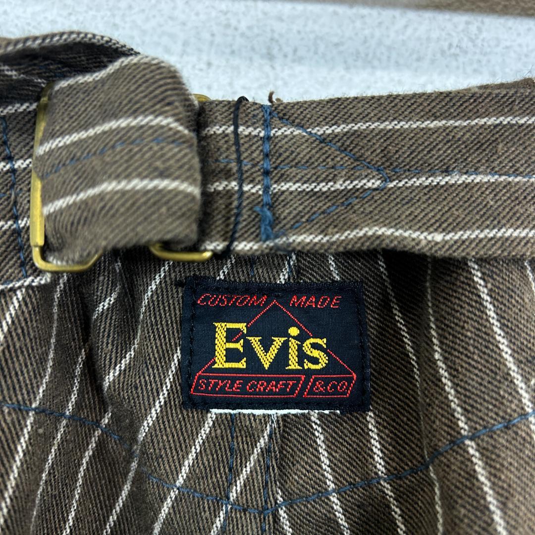 【最初期 三角タグ Evis】Evisu Stripe Suspenders
