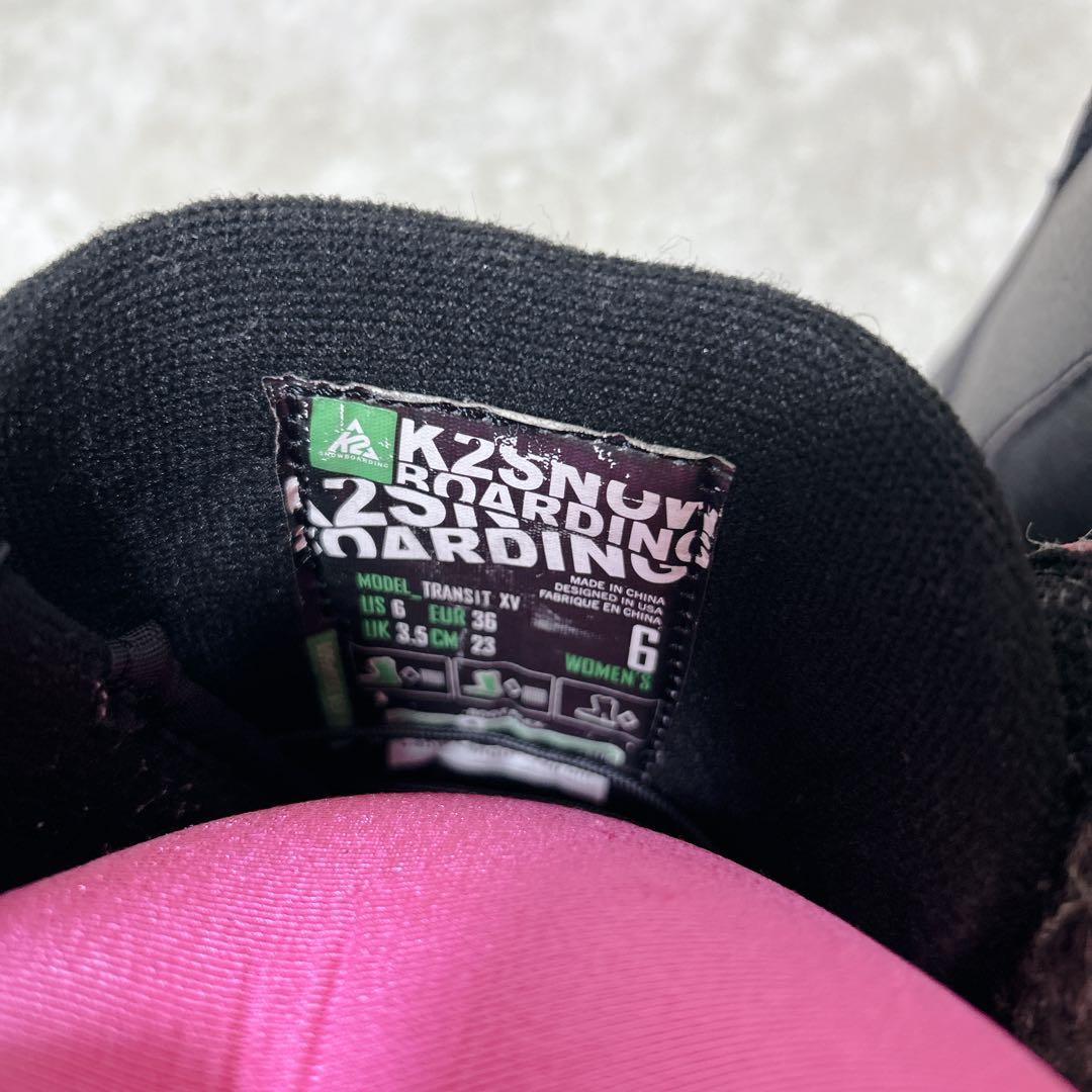 K2 TRANSIT スノーボードブーツ ブラック　ピンク　BOA　23