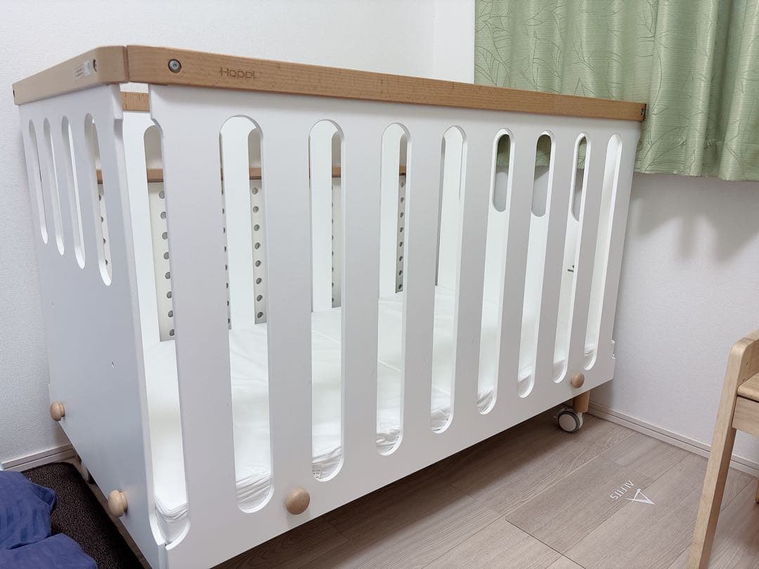 HOPPL bébéd ホワイト ベビーベッド