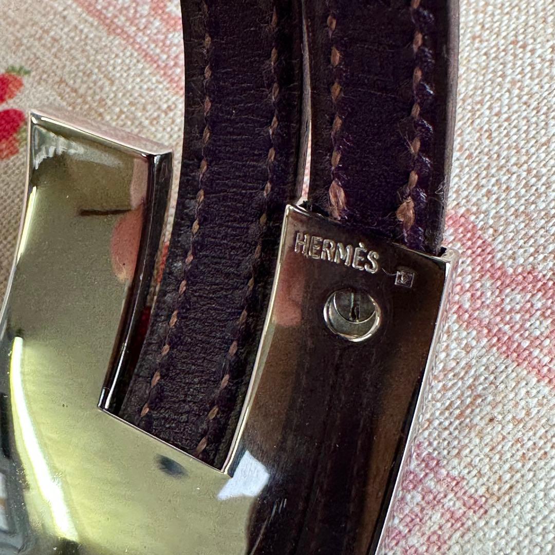 再お値下げ^ ^ 美品！！　エルメス　バングル　パープル　紫