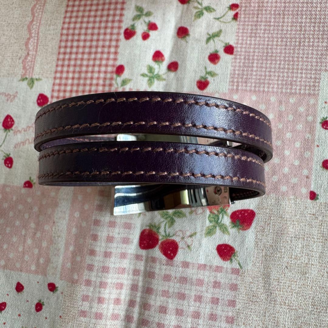 再お値下げ^ ^ 美品！！　エルメス　バングル　パープル　紫