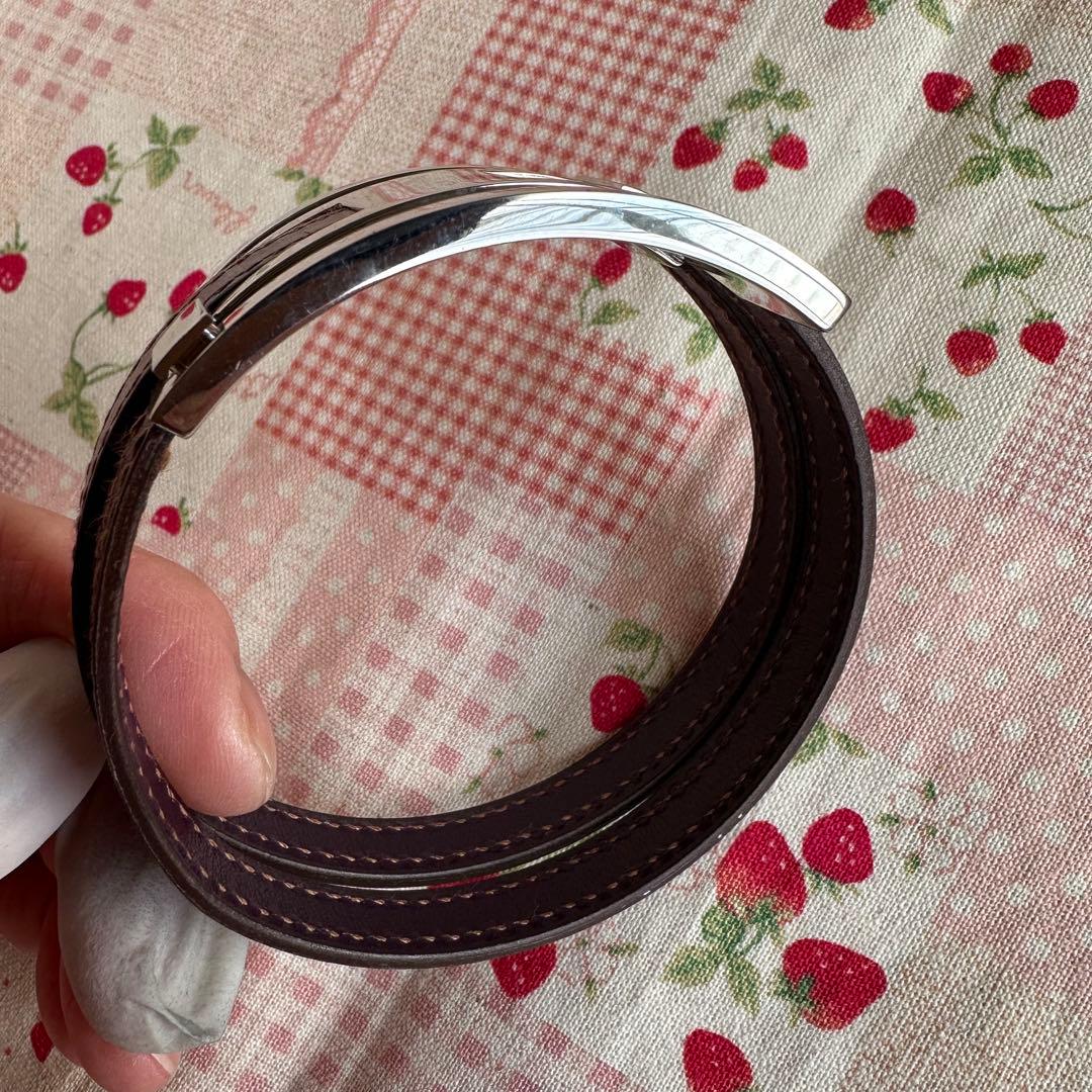 再お値下げ^ ^ 美品！！　エルメス　バングル　パープル　紫
