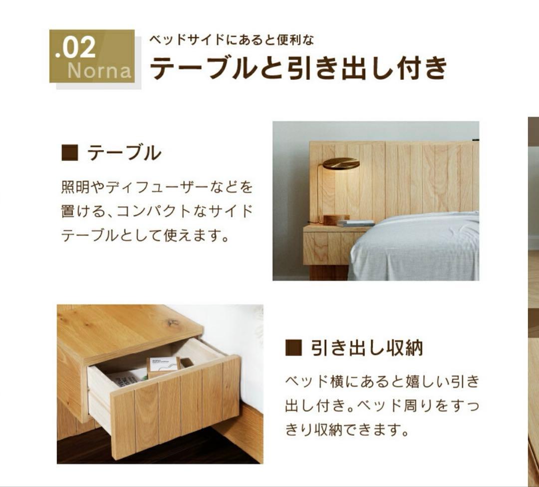 関家具　FLYMEe ノアナ NORNA BED サイドパネル　ベッドフレーム