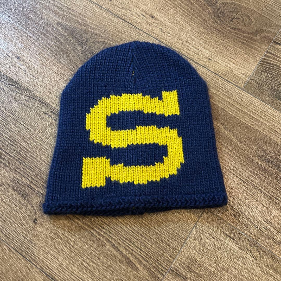 Stussy Sロゴ ニット帽 Navy（早い者勝ち）